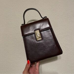 BRAHMIN Leather Crossbody with Top Handle